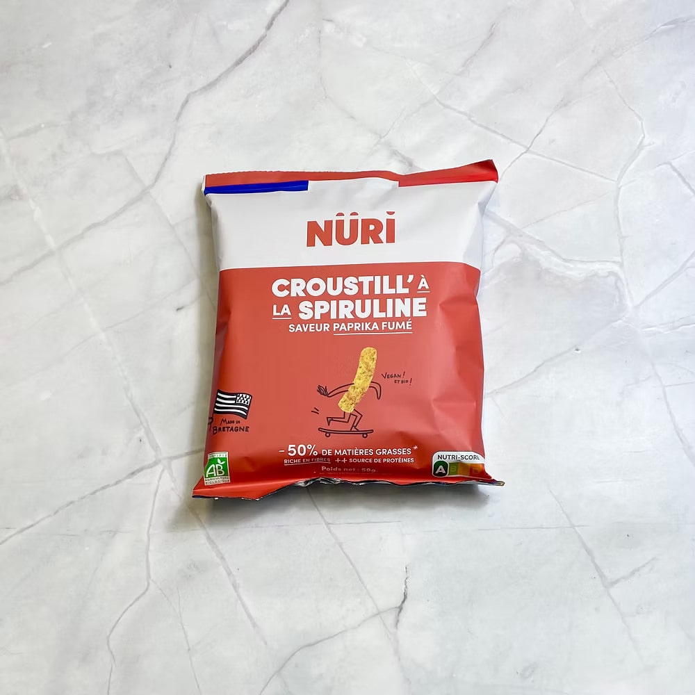 Spirulina and Smoked Paprika Puffed Chips