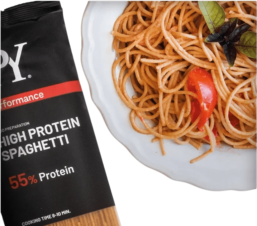 High protein spaghetti with 55% protein