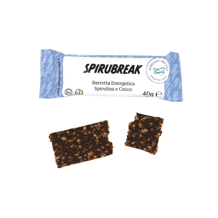 Energy bar coconut and spirulina