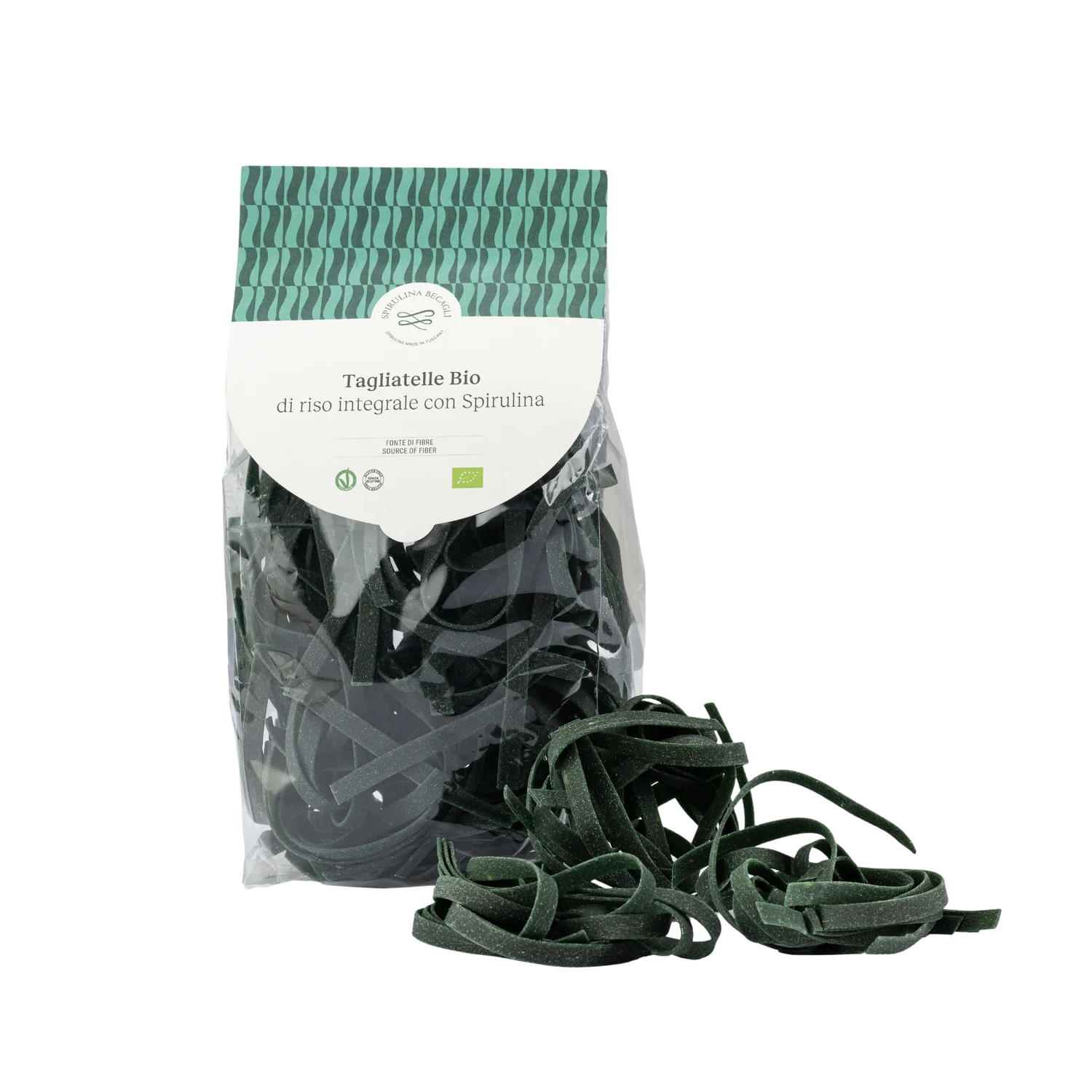 Sprirulina pasta tagliatelle