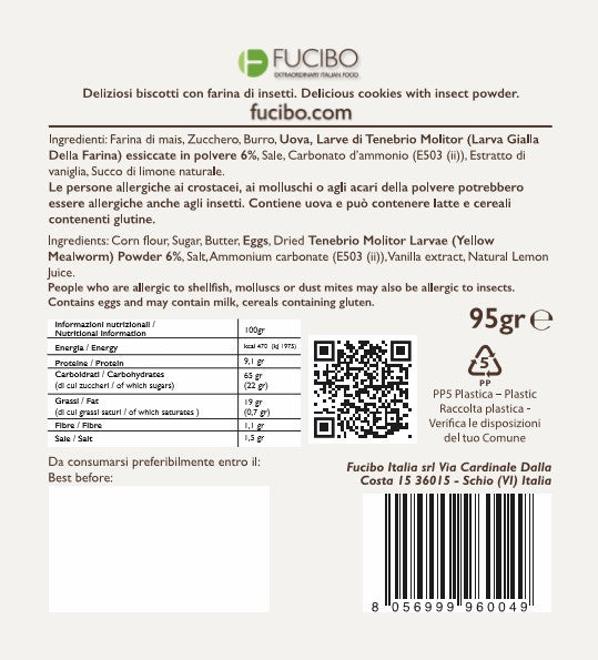 Fucibo - Corn cookies with insect powder - 21bites