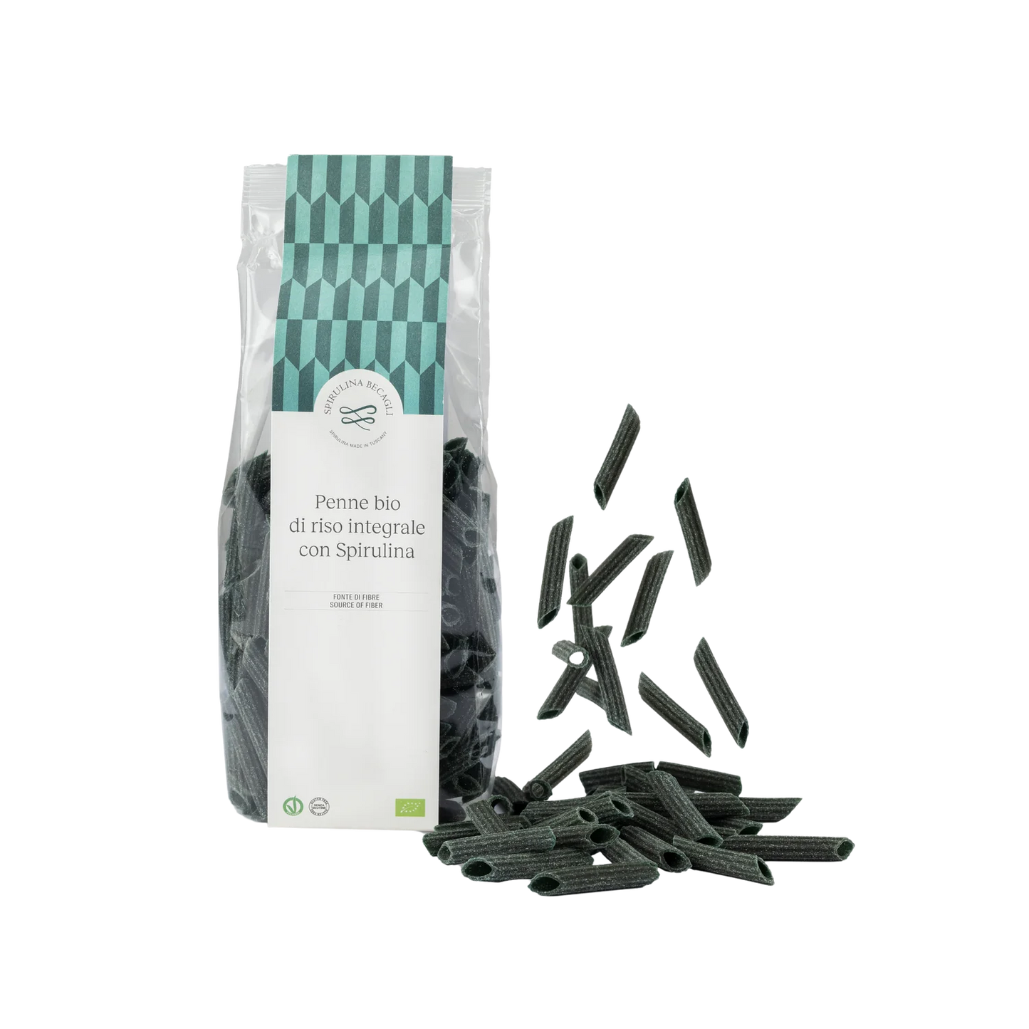Pasta di riso - Penne rigate con spirulina