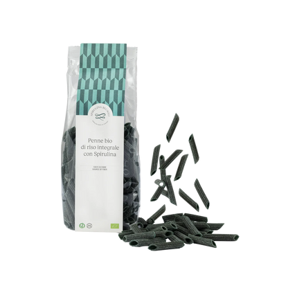 Pasta di riso - Penne rigate con spirulina