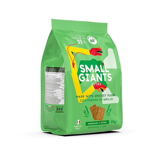 Small Giants - Edible crickets crackers Rosemary and thyme